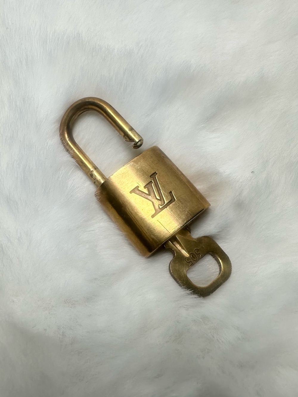 Louis Vuitton Gold-tone Brass Padlock Key Charm